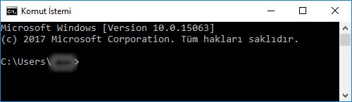 Cmd.exe komut ekranı